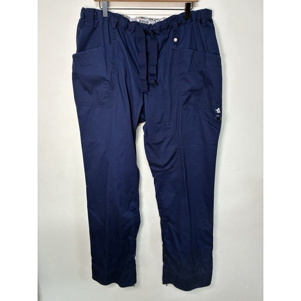 KOI Lindsey Scrub Pants Women’s 2X Blue Universal Length Nurse Medical
